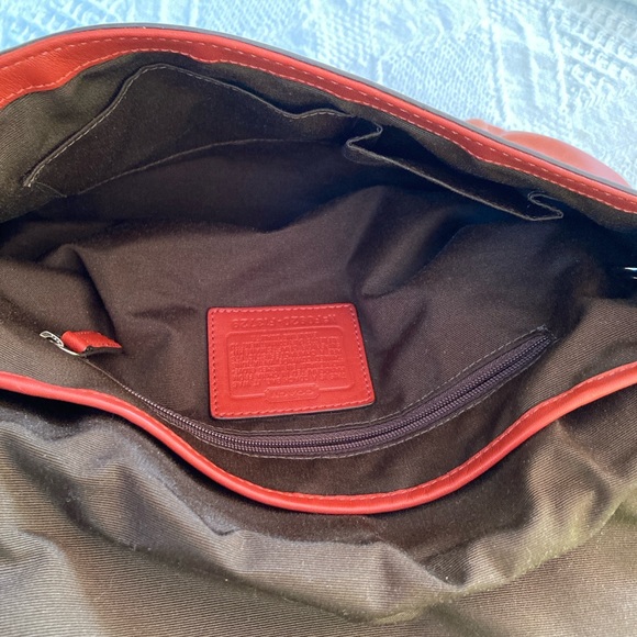 Coach SoHo, Burnt Orange Leather Shoulder Bag EUC, picture 8 shows a tiny dot - Picture 7 of 13